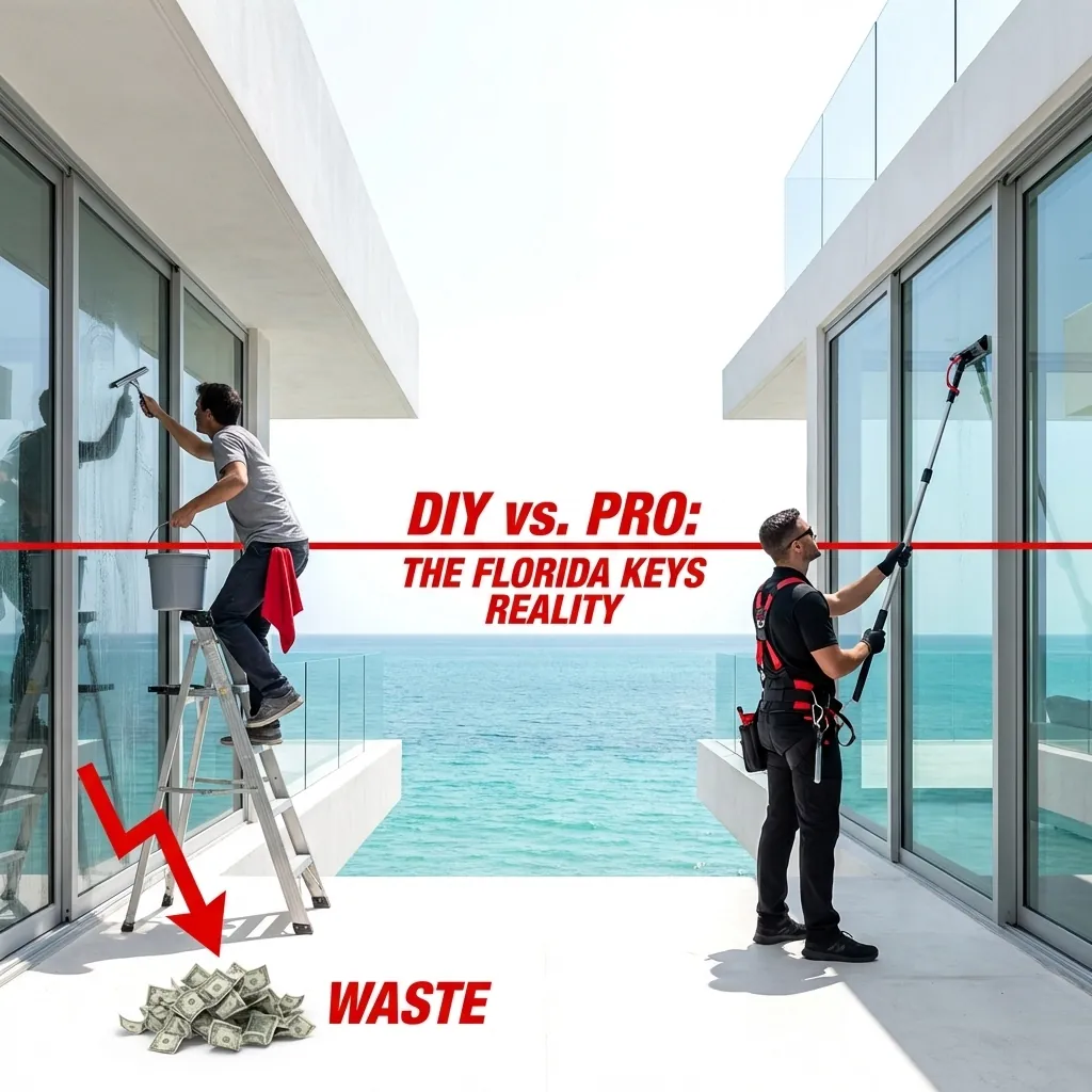 ¿Está Desperdiciando Dinero en la Limpieza de Ventanas DIY? Lo que los Propietarios de Viviendas en los Cayos de Florida Necesitan Saber