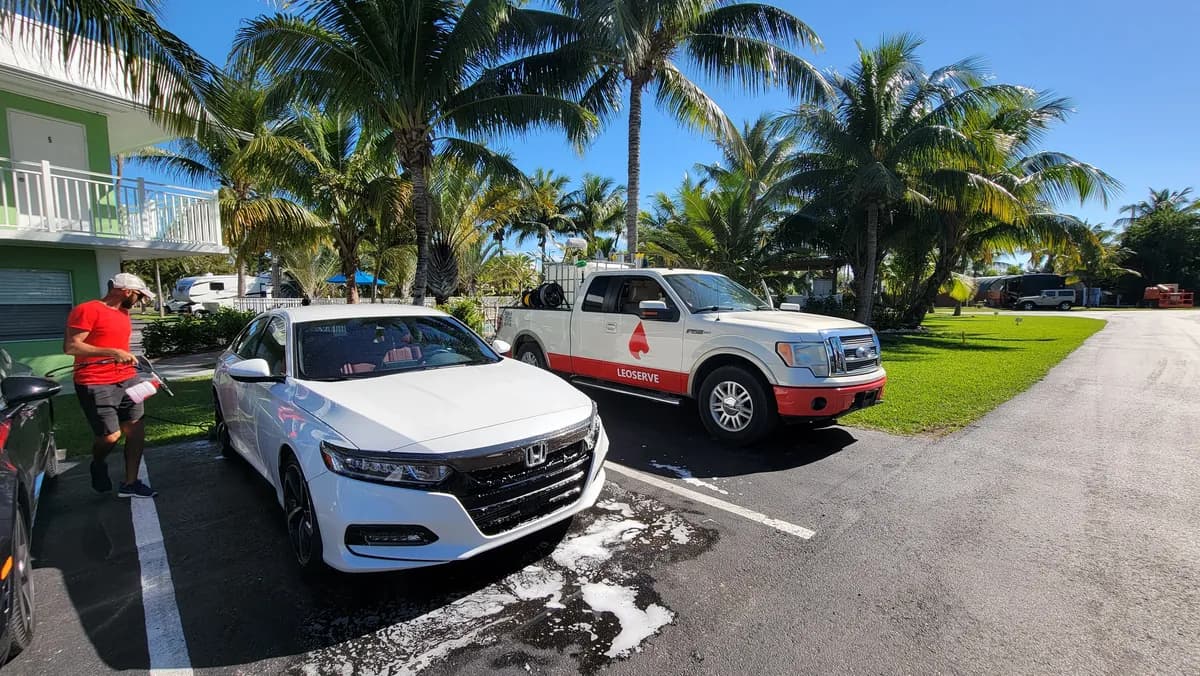Freshly detailed car in the Florida Keys