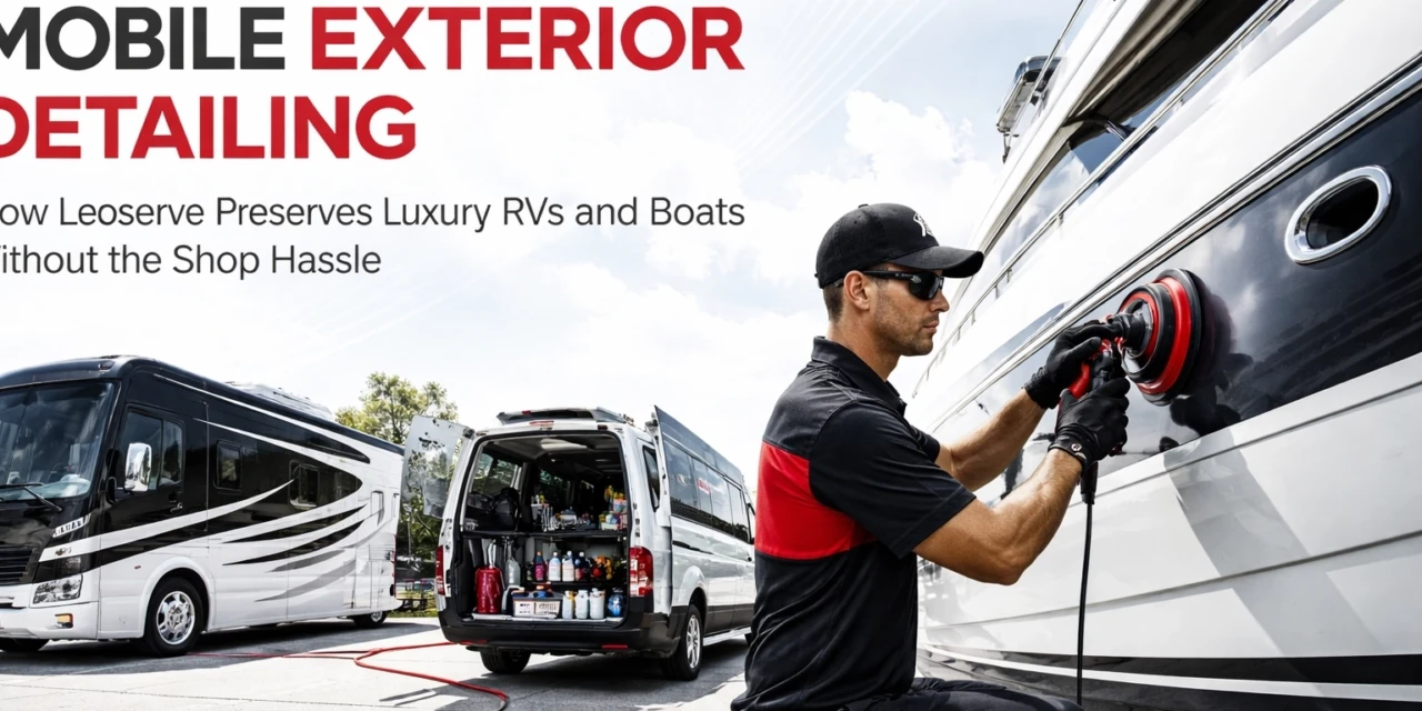 Mobile Exterior Detailing: How Leoserve Preserves Luxury RVs and Boats Without the Shop Hassle