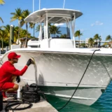 Ceramic Coating Islamorada boat detailing at marina