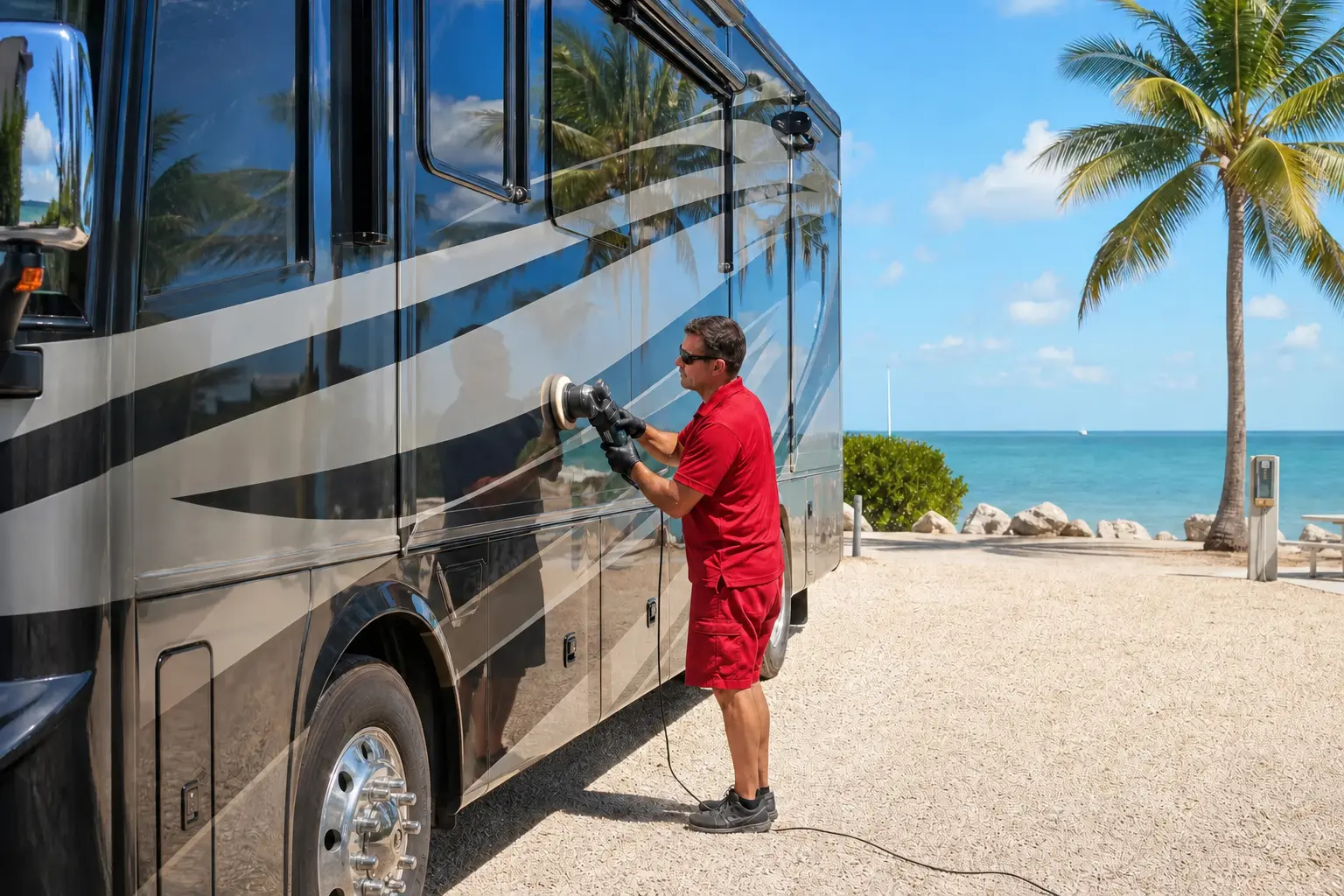 Mobile RV detailing marathon FL RV Polishing