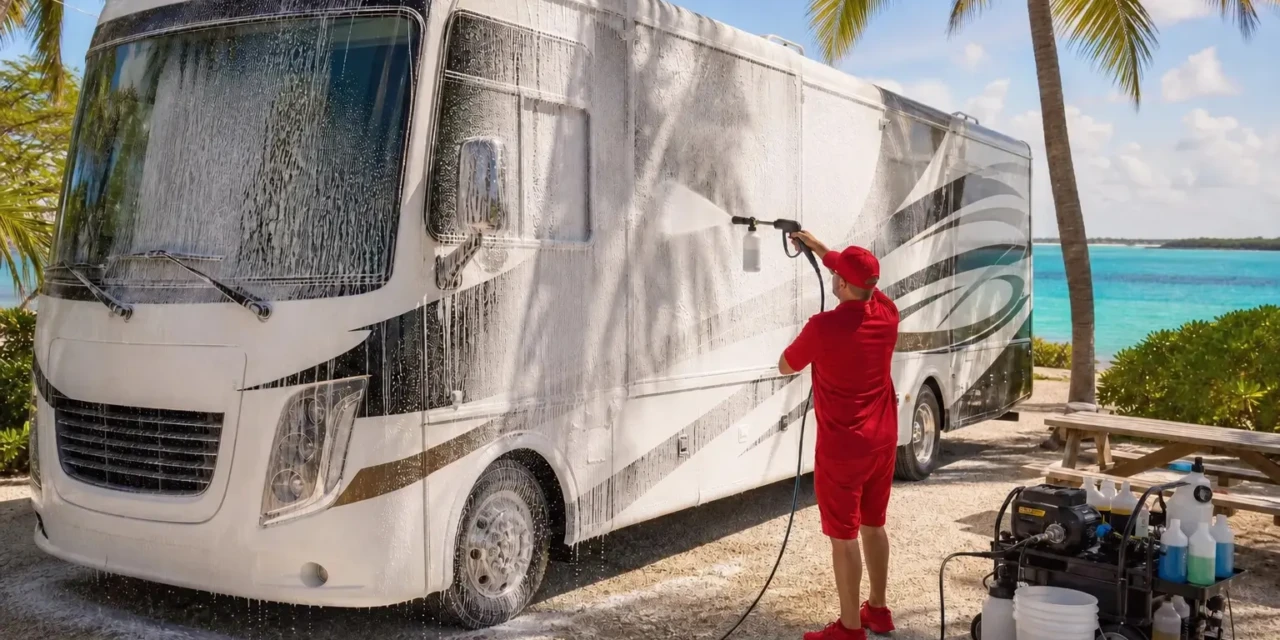 RV Wash Packages Explained: Wash & Wax vs. Full Detailing vs. Ceramic Coating in the Florida Keys
