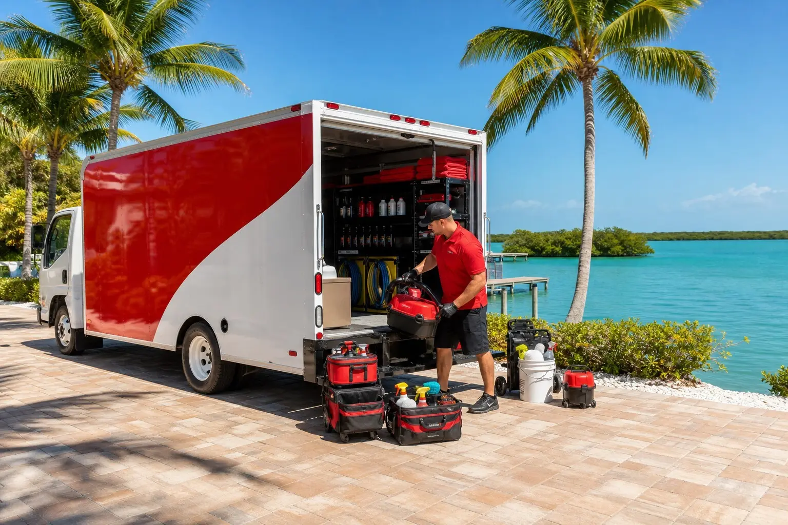 car detailing Key Largo FL mobile service truck