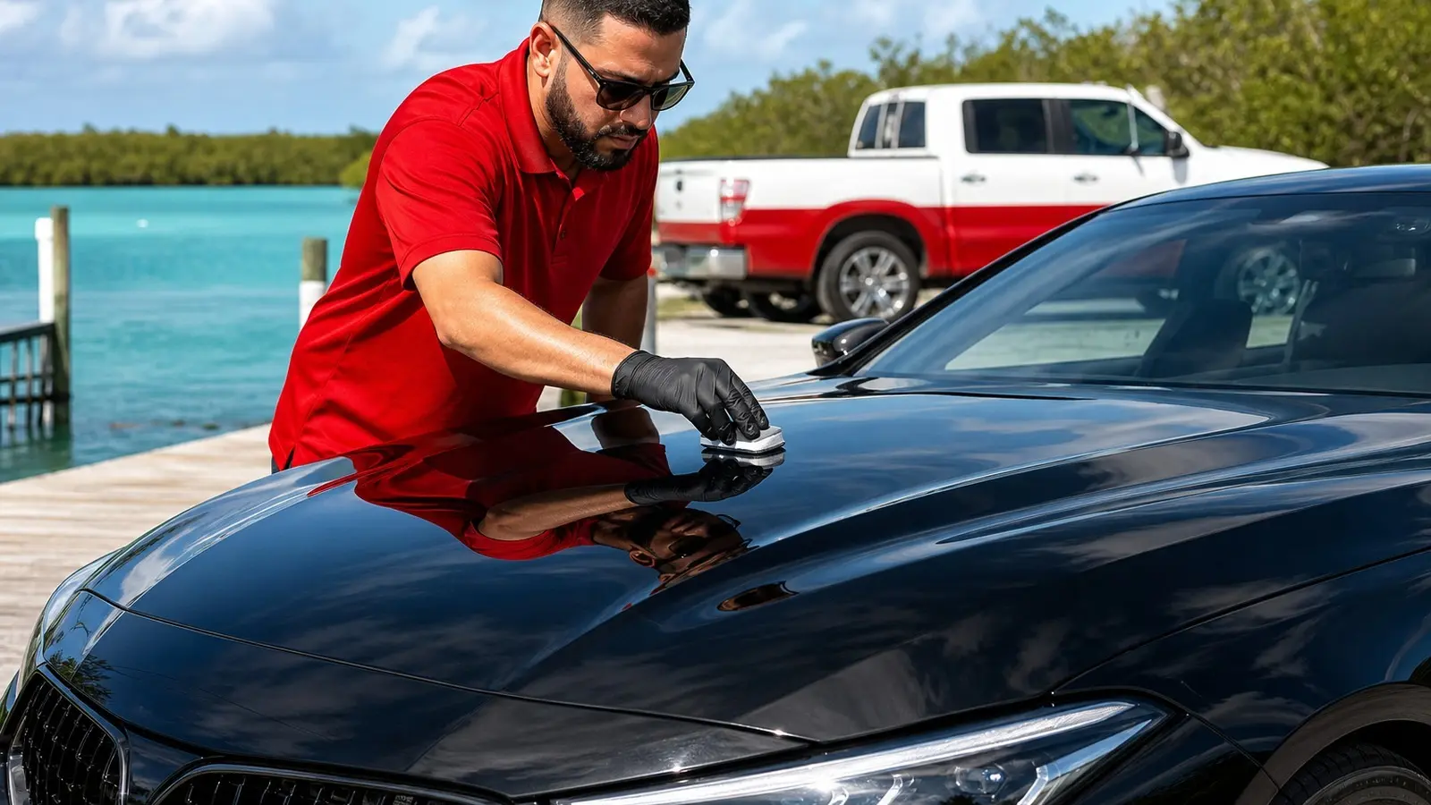 LeoServe ceramic coating service Stock Island Florida Keys