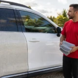 Freshly detailed Florida Keys SUV showing the difference between salt-film buildup and a clean exterior finish