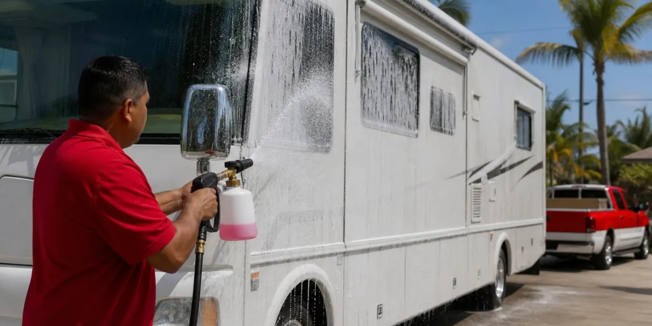 RV Washing in the Florida Keys: Why the Right Brush Matters